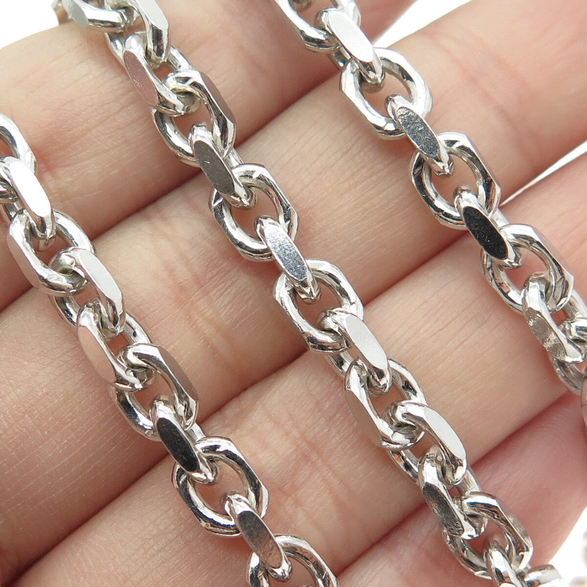 KARIZIA SPA KA-1772 925 Sterling Silver Italy Rolo Chain Necklace