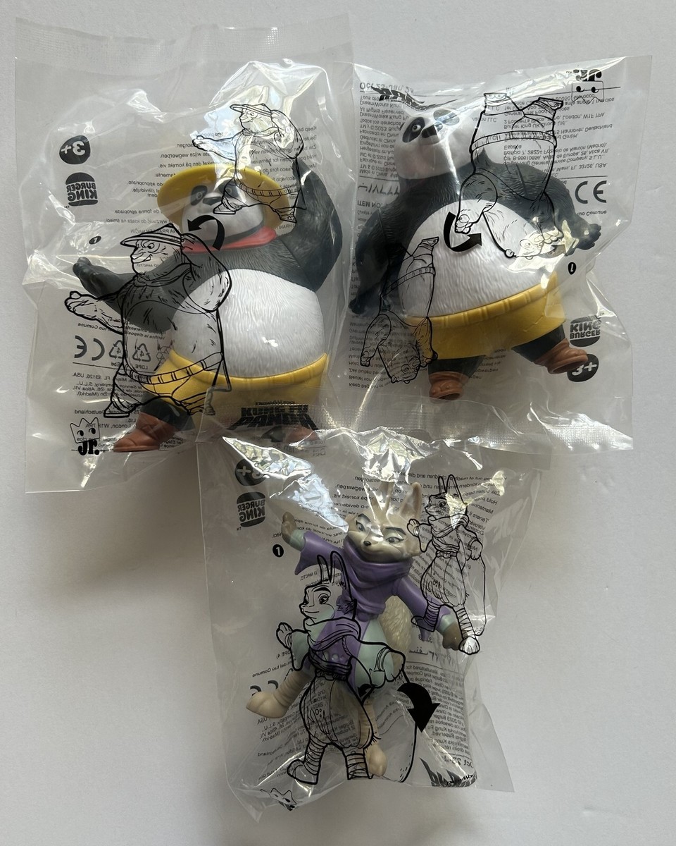 2024 Burger King DreamWorks KUNG FU PANDA 4 Toys Lot Of 3 *Free