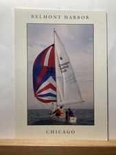 Bill Gladstone’s Chicago Sailing Club: Belmont Harbor, IL - Vintage Postcard