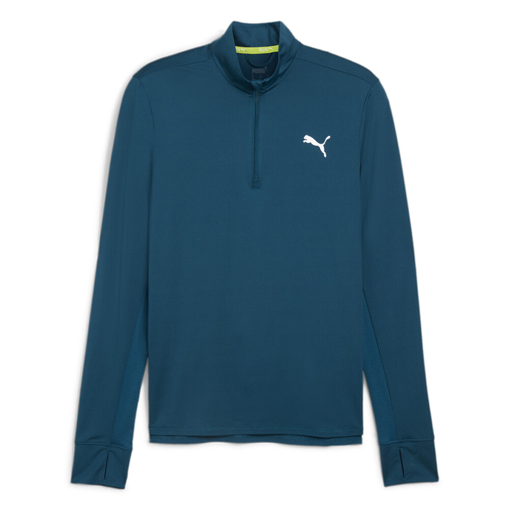 Повседневные топы Puma Run Favorite с воротником-стойкой и застежкой-молнией на четверть размера L для мужчин 52315321