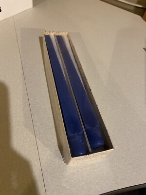Kilakwa Handmade Square Taper Candles 10.5 Inch Box Of 2 Solid Blue VTG New