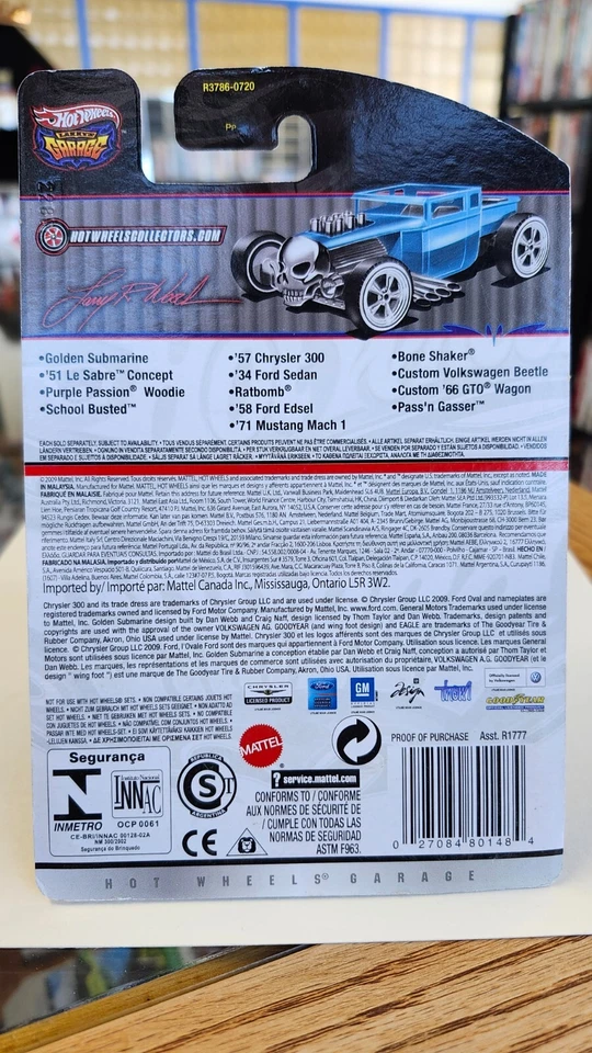 2010 Hot Wheels Larry's Garage 16/39 Pass'n Gasser in Black W/ RR - Image 3 of 3