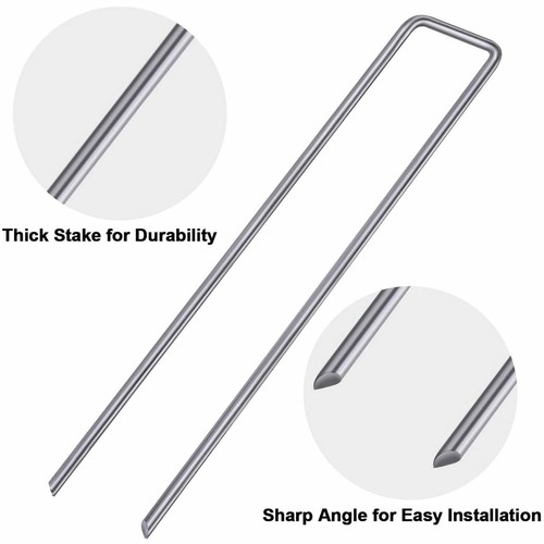 1000PK 11 Gauge Galvanized Landscape Staples 6" Heavy Duty - Picture 3 of 11