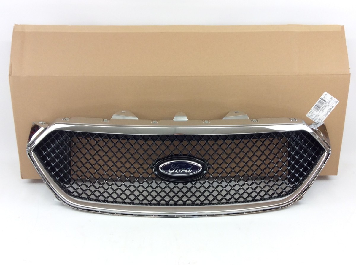 2013-2018 Ford Taurus SHO Front Black Chrome Trim Grille New OEM