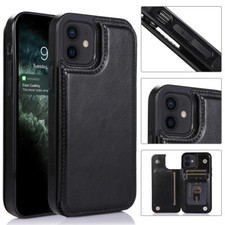 Coque iPhone 11 12 13 14 15 PRO Max Protection Housse Etui Flip Carte Case Cover