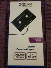Cassette Tape Adapter 3.5mm AUX Audio For Cars with cassette players ZGEAR