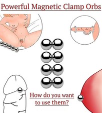 4Pairs Magnetic Orbs Balls Nipple Clitoris Labia Clamps Sex Toy BDSM Bondage