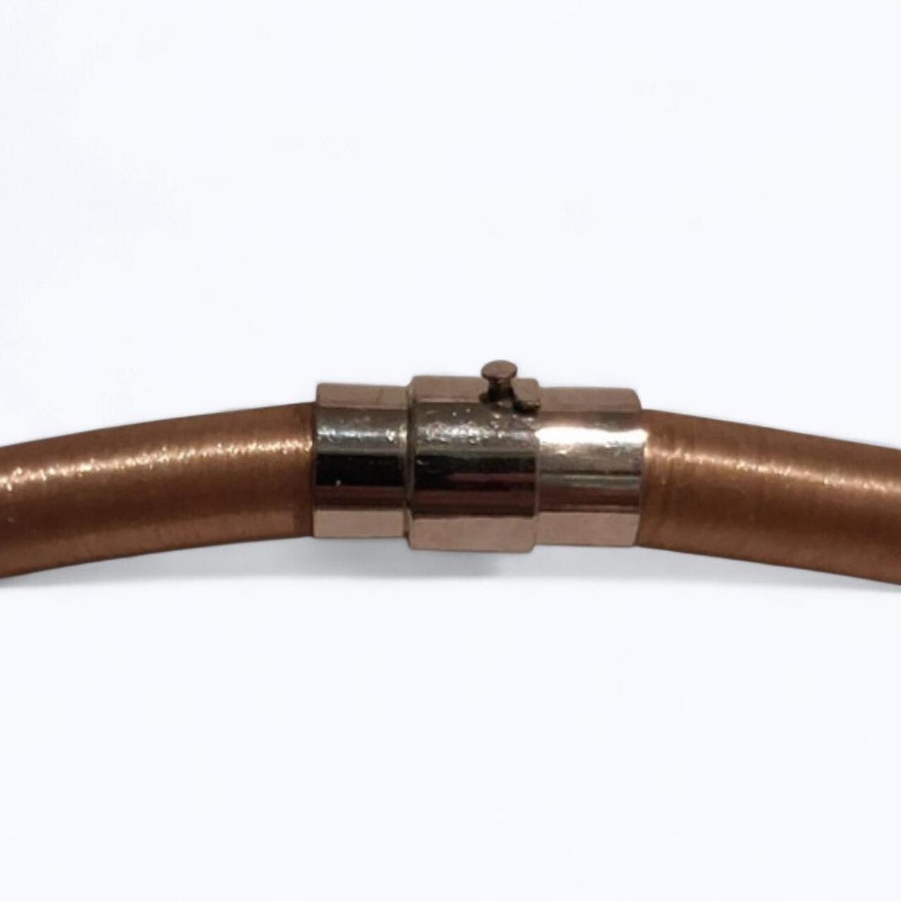 Bronze Shell Flower Statement Collar Necklace Iri… - image 5