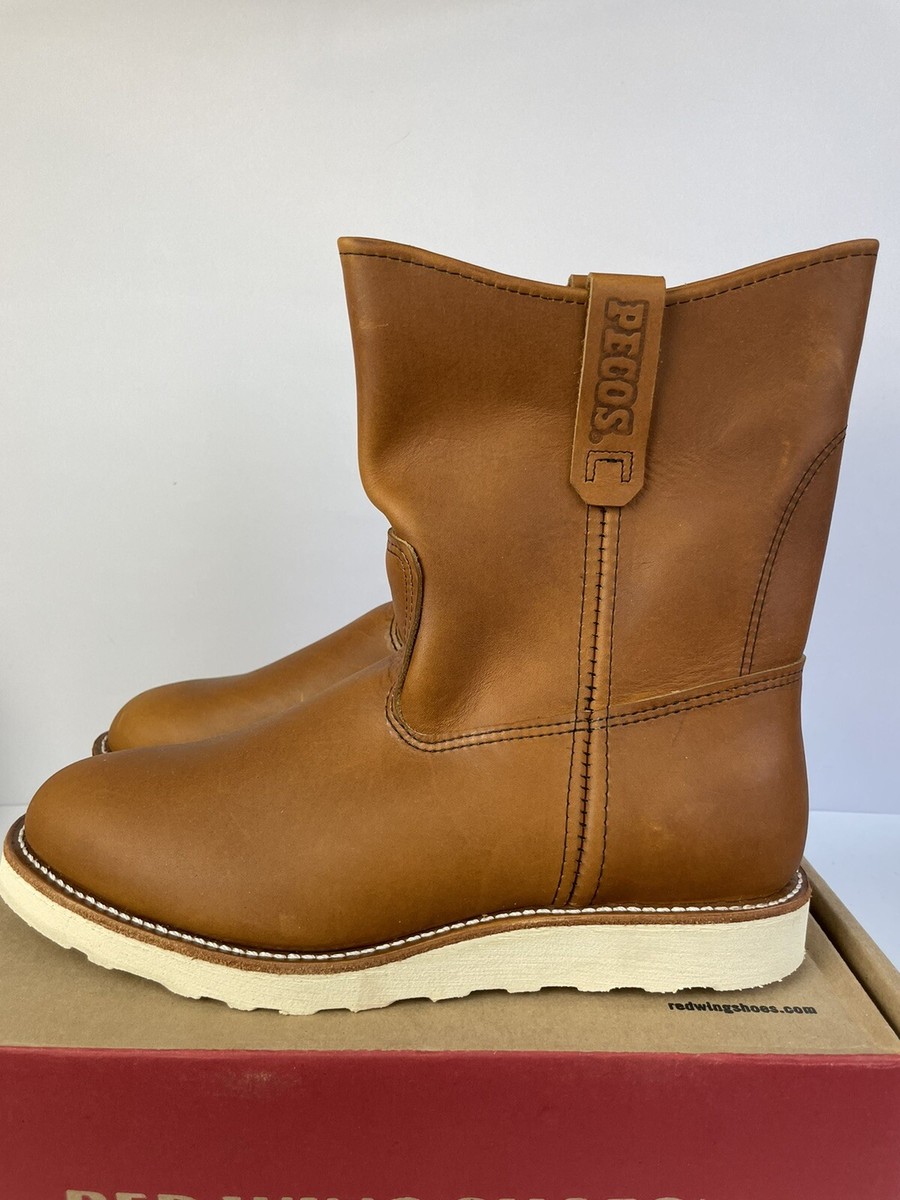 RED WING 866 PECOS Traction Tred Pull On Leather Work Boots Mens 