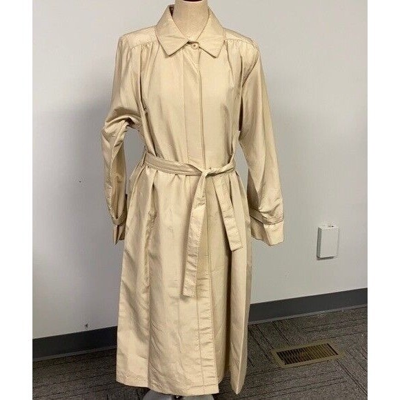 London Fog Trench Coat Jacket Tan 47