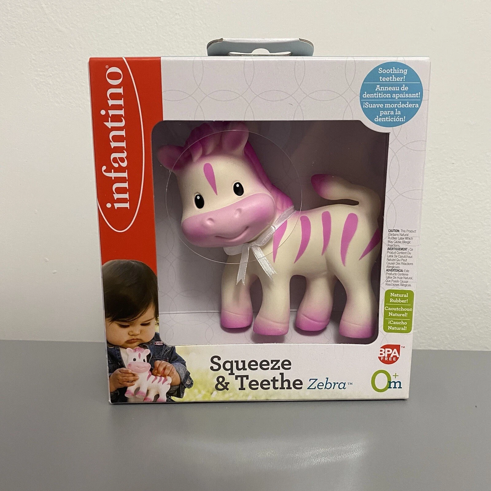 Brand New Infantino Teether Toy, Squeeze and TeeThe Zebra, Soothing Teether 0m
Opens in a new window