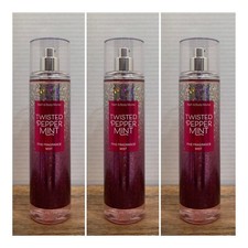 Bath and Body Works TWISTED PEPPERMINT Fine Fragrance Mist  8 fl.oz. Lot of 3 
