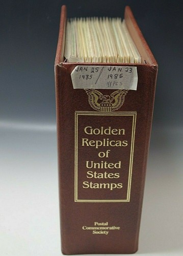 41 REPLICHE D'ORO FRANCOBOLLI EMISSIONI 25 GENNAIO 1985/GEN 23 1986 SET 1 GIORNO COPERTINA ORO 22K - Foto 11 di 11