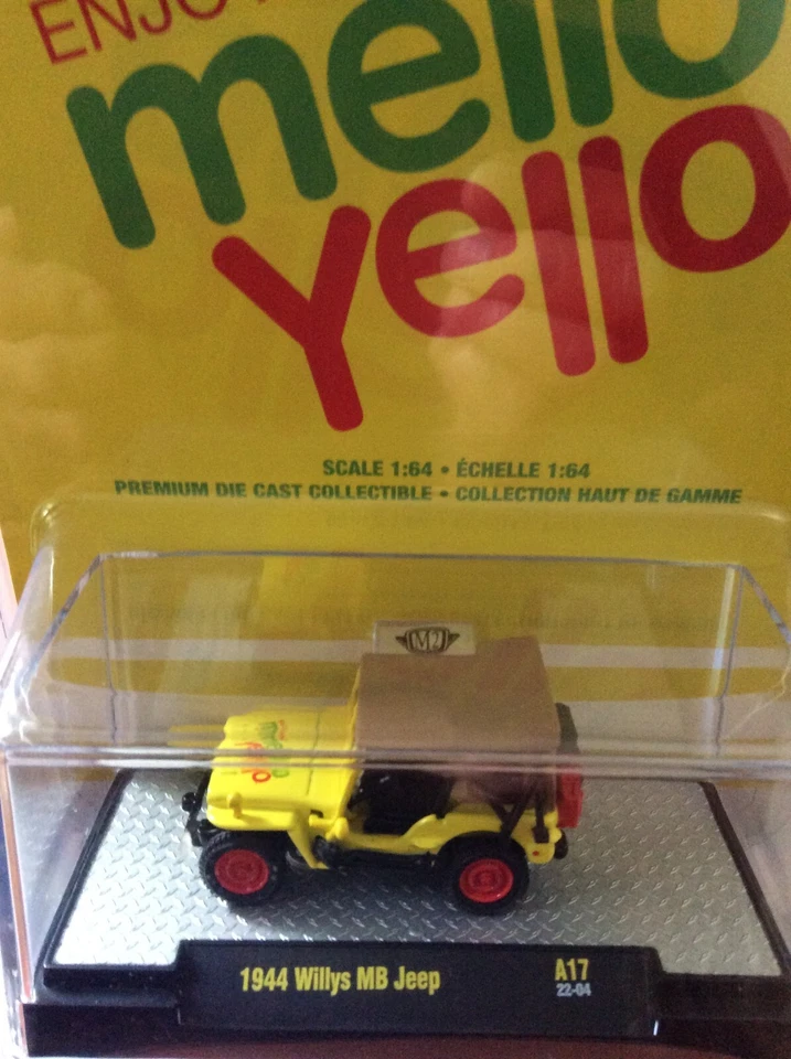  2022 M2 Machines 1:64 Mello Yello 1944 WILLYS  JEEP With Surfboard  A17-22-04 - - Image 3 of 3
