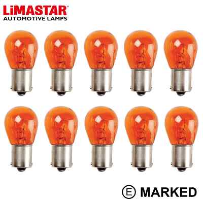 10 x 581 Bernstein Stop Blinker Birnen 12V 21W BAU15S LGV Auto KFZ Birne PY21W