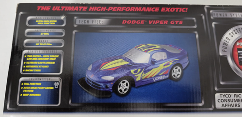 Auto telecomandata vintage 2001 Mattel Wheels Tyco R/C Dodge Viper GTS - Foto 11 di 13