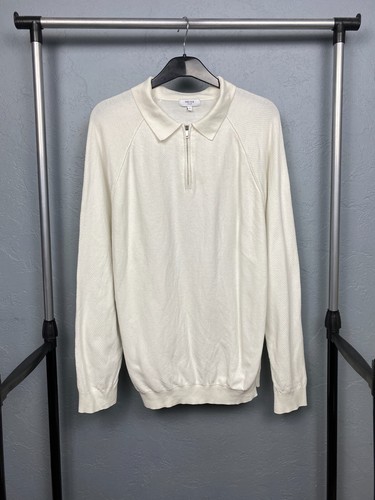 Reiss, Reiss Vintage Mens Cotton-SILK Collared Sweater Size XL