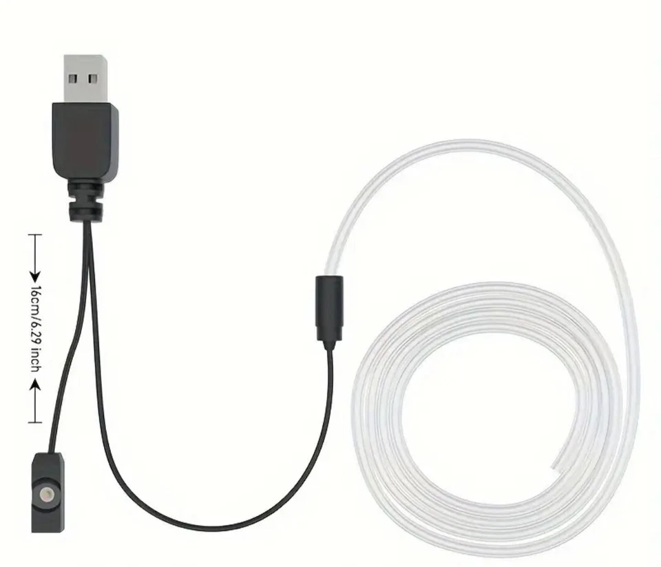 STRISCIA INTERNI AUTO 4M LED RGB LUCI NEON ATMOSFERA AMBIENTE FIBRA OTTICA USB - Immagine 3 di 4