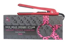 KOR 1.25" Cheetah Ceramic Hair Iron Straightener 100% Ceramic 3 Years Warranty