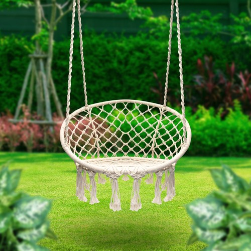 Sorbus Hammock Chair Macrame Swing, 265lbs Capacity Perfect for Indoor/Outdoor - Picture 5 of 7