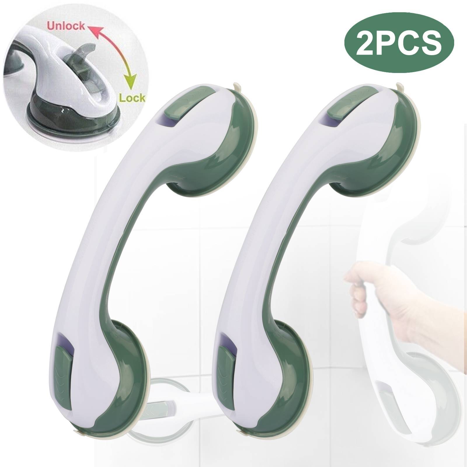 2Pcs Bathroom Suction Cup Bath Mount Handle Shower Tub Safety Support Grap Bars eBay