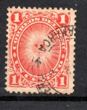 PERU, stamp classic SELLO DE 1 CTS, MATASELLOS DE CAJAMARCA