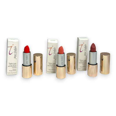 Jane Iredale Triple Luxe Long Lasting Naturally Moist Lipstick .12oz You Pick!
