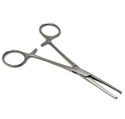 STAINLESS STEEL KOCHER HEMOSTAT ARTERY TISSUE 1X2 TEETH FORCEP 6.25'' STRAIGHT
