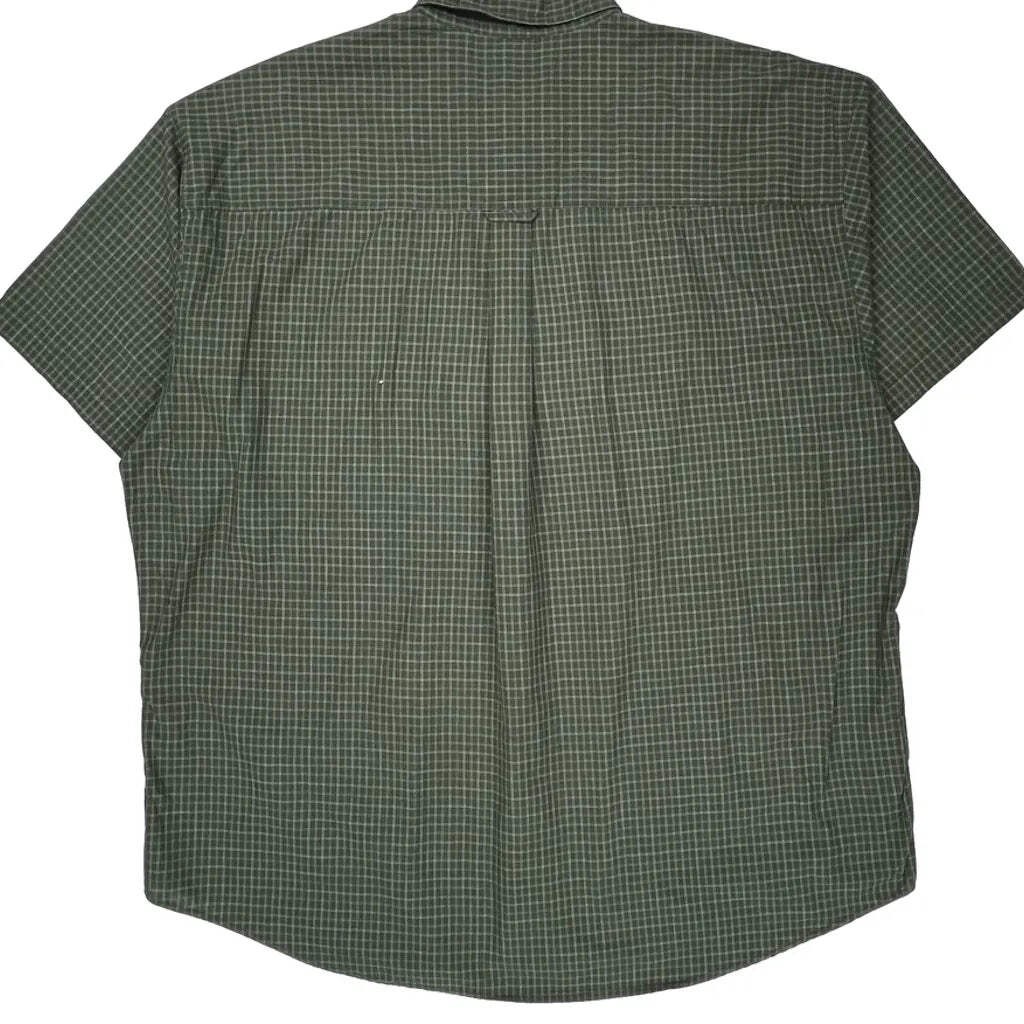 Chaps Ralph Lauren Checked Short Sleeve Shirt - 3XL Green Cotton image 6
