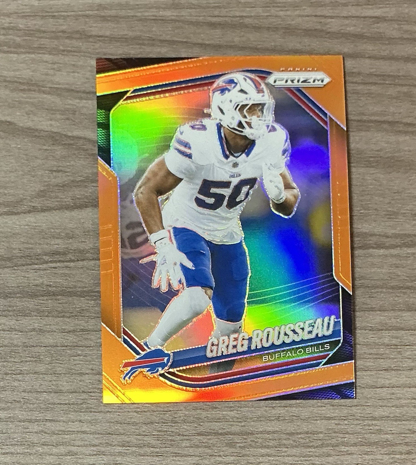 2025 Panini Prizm Football Orange Prizm/249 Greg Rousseau FCFZ