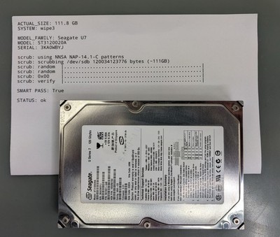 Seagate ST3120020A 120GB IDE 3.5'' Hard Drive ~ Fully Tested