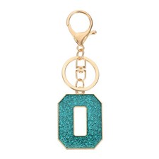 Initial Letter Keychain, A-Z Alphabet Keyring Letter O Metal Key Chain, Blue