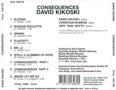 DAVID KIKOSKI TRIO/DAVE KIKOSKI - CONSEQUENCES NEW CD