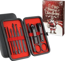 Nail Clippers Set, 10 PCS Professional Manicure Set and Pedicure Kit Black