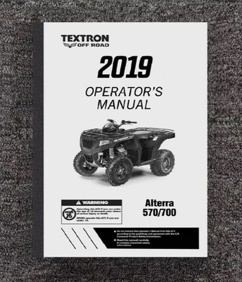 570 ATV Operators Instr. Manual Fits 2019 Arctic Cat Alterra Textron 700 2262151