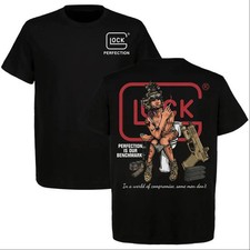 Glock Perfection Tactical Graphic Front Back Print Unisex T-Shirt Gildan Regular