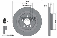 2x TEXTAR Bremsscheibe Hinterachse u.a. für BMW, MINI