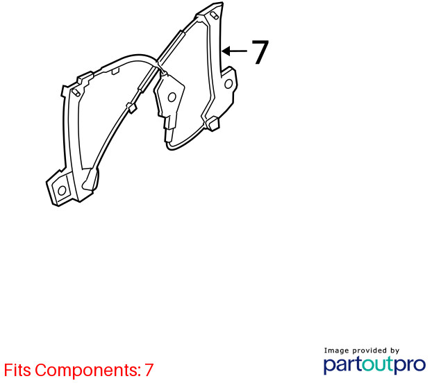 2008-2015 Audi R8 Coupe Window Regulator Right OEM