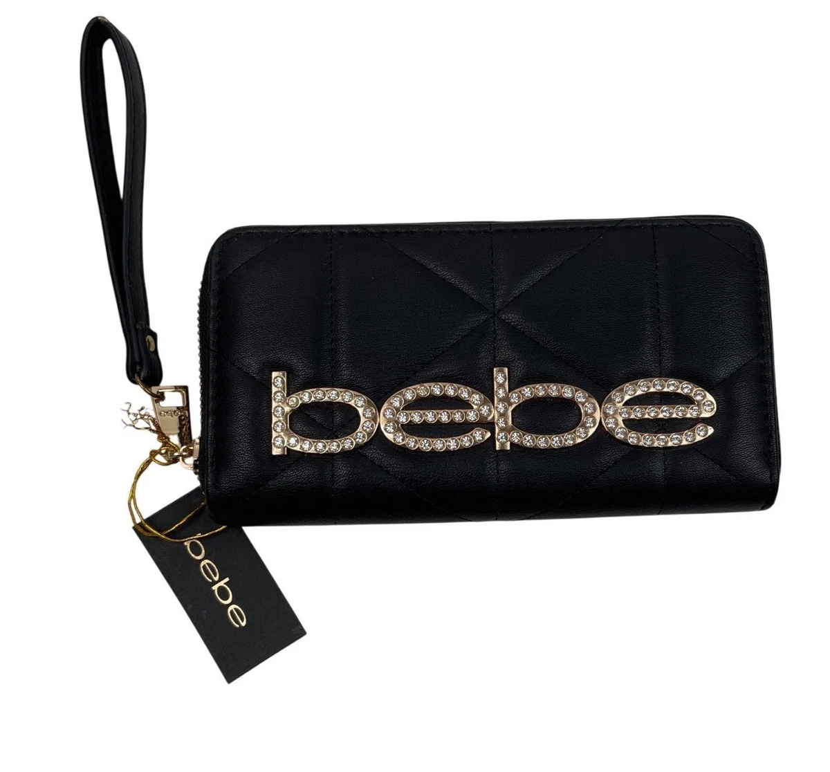 Poignet BEBE Noir Métallisé Strass Miroir Fabuleux Pour Soirée Ou Accessoire