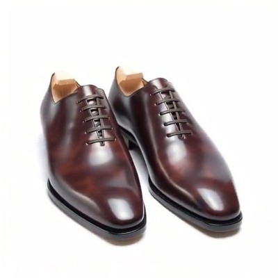 Handmade Men Brown Leather Oxford Wholecut Wedding Gift Classic Gifts Shoes 2026