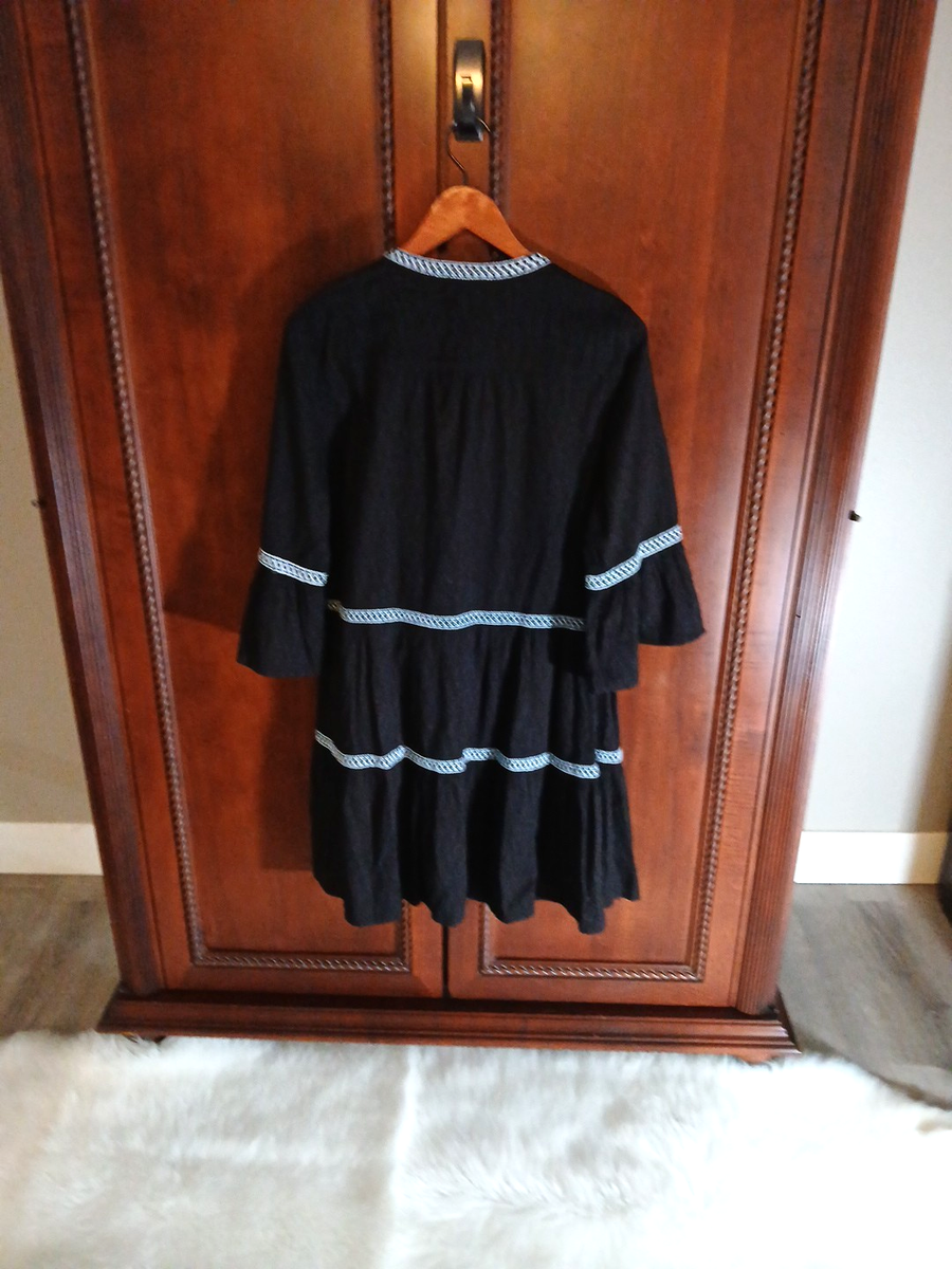 NWT's Tommy Bahama Size S/P Cotton Clip Embellished Tier Dress