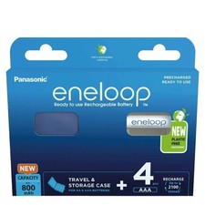 Panasonic Eneloop AAA rechargeable batteries 4 pcs. and storage case