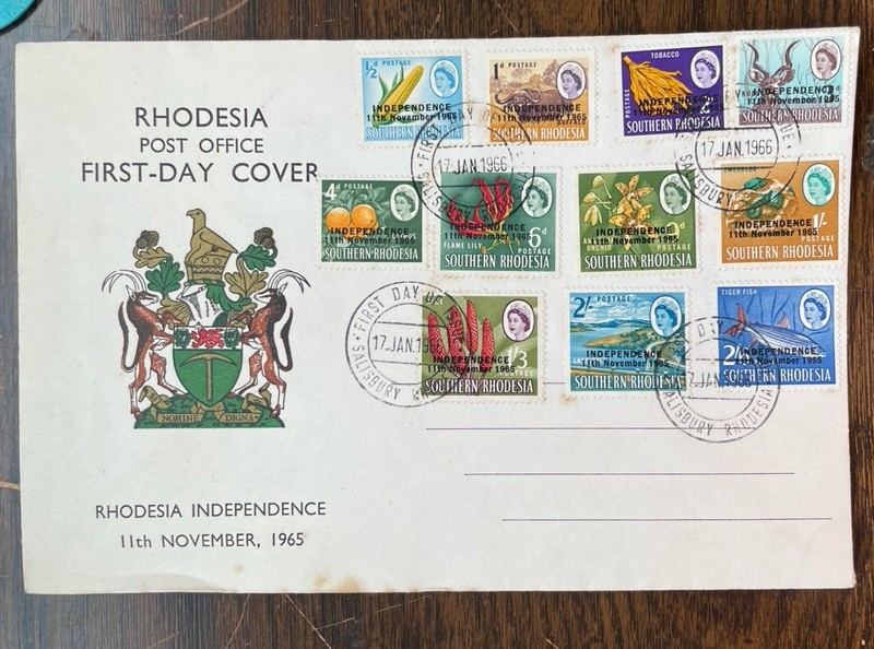 Rhodesia 1966 #208-218 Independence FDC