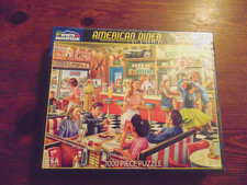 White Mountain American Diner Jigsaw Puzzle 1000 Larger Piece Factory Sealed NIB