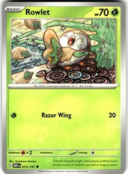 Rowlet 013/197 Obsidian Flames Common