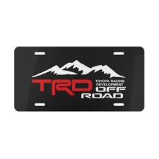 TRD Off Road Toyota Racing Car Front License Plate Tag Vanity Style - NEW