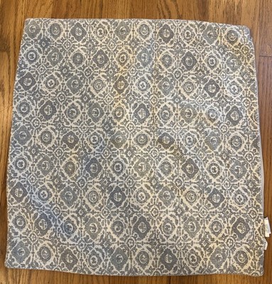 Pottery Barn Cream /Gray Abstract Throw Pillow Cover 20x20 Linen/Cotton ...