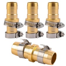 4Pack Garden Hose Connector Repair Mender Kit With Stainless Clampfits 3/4"5/8"