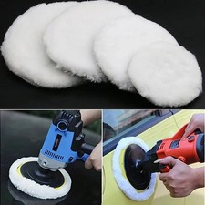 5PC Car Polishing Wheel Buffing Pads Set Wool Mop Kit For Drill Polisher 5inch