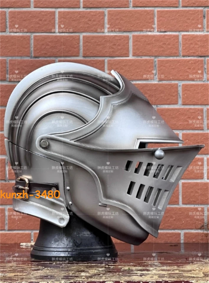1/1 Dark Souls Knight Oscar Cosplay Helmet Medieval Halloween Party Mask Props  - Image 4 of 4